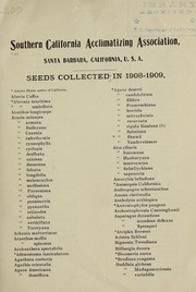 Cover of: Seeds collected in 1908-1909