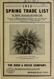 Cover of: 1913 spring trade list: for florists, nurserymen and dealers only