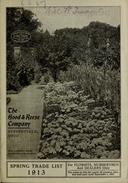 Cover of: Spring trade list 1913: for florists, nurserymen and dealers only