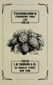Cover of: Thorburn's strawberry price list: 1913