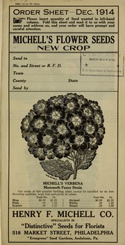 Cover of: Michell's flower seeds by Henry F. Michell Co