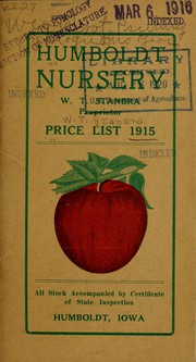 Price list 1915 by Humboldt Nursery