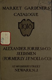 Cover of: Market gardeners' catalogue by Alexander Forbes & Co