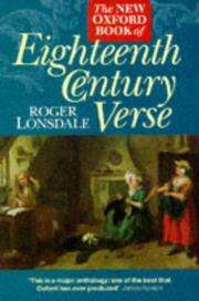 Cover of: The New Oxford book of eighteenth century verse