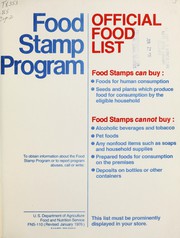 Cover of: Food Stamp Program: official food list.