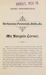 Cover of: Hardy ornamentals in herbaceous perennials, bulbs, &c: my bargain corner