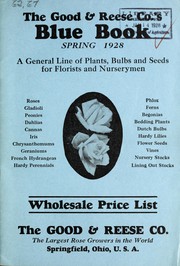 Cover of: Good & Reese Co.'s blue book by Champion City Greenhouses (Springfield, Ohio)