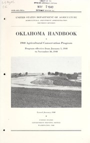 Cover of: Oklahoma handbook: 1940 Agricultural Conservation Program