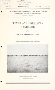 Cover of: Texas and Oklahoma handbook for range conservation: 1940 range conservation program