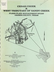 Cover of: Flood plain management study: Cedar Creek and West Tributray [i.e. Tributary] of Sandy Creek, Grimes County, Texas