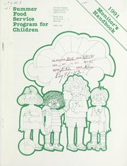 Cover of: Summer Food Service Program for children: 1991 monitor's handbook