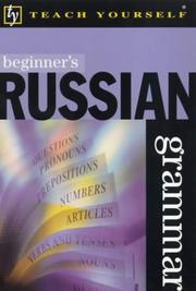 Cover of: Beginner's Russian Grammar by Daphne M. West