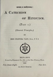 Cover of: A catechism of Hinduism: General principles