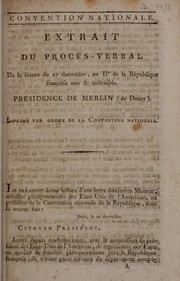 Cover of: Extrait du procès-verbal de la séance du 27 thermidor, au IIe ... [14 August 1794]