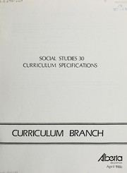 Cover of: Curriculum specifications for social studies 30