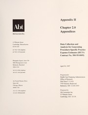 Cover of: Data collection and analysis for generating procedure-specific practice expense estimates by Abt Associates