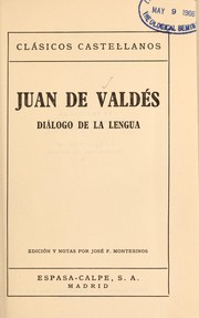 Cover of: Diálogo de la lengua
