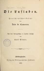 Cover of: Die Lusiaden by Luís de Camões