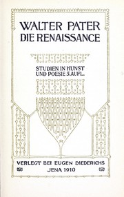 Cover of: Die Renaissance by Walter Pater