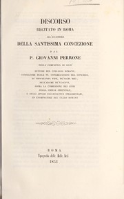 Cover of: Discorso recitato in Roma all'Accademia della Santissima Concezione