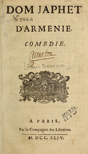 Cover of: Dom Japhet d'Armenie: comédie