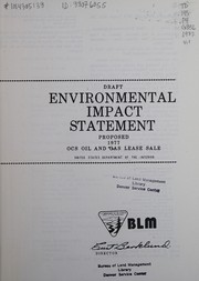 Cover of: Draft environmental impact statement: proposed 1977 OCS oil and gas lease sale