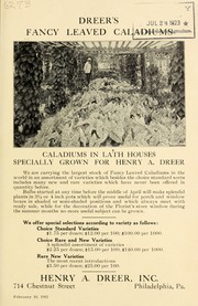 Cover of: Dreer's fancy leaved caladiums by Henry A. Dreer (Firm)