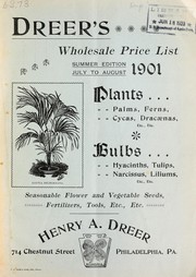 Dreer's wholesale price list by Henry A. Dreer (Firm)