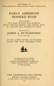 Cover of: Early American hooked rugs