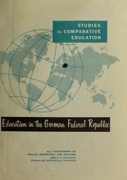 Cover of: Education in the German Federal Republic by Gordon William Prange