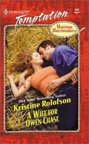 Cover of: Wife For Owen Chase (Montana Matchmakers)