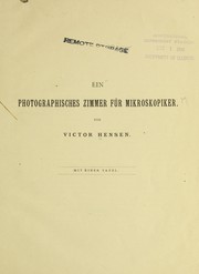 Cover of: Ein photographisches Zimmer für Mikroskopiker