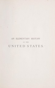 Cover of: An elementary history of the United States.