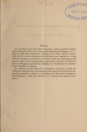 Cover of: England and Liberia