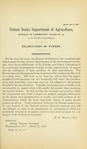 Cover of: Examination of papers