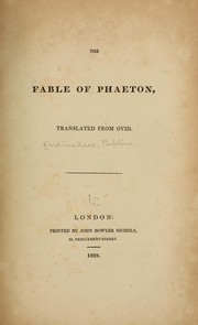 Cover of: The fable of Phaeton