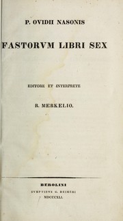 Cover of: Fastorvm libri sex