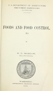 Cover of: Foods and Food Control: [I]