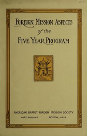 Foreign Mission Aspects of the five year program