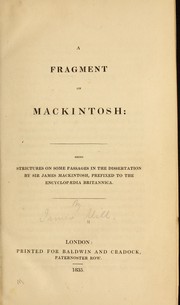 A fragment on Mackintosh by James] Mill