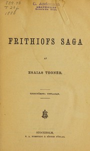 Cover of: Frithiofs saga