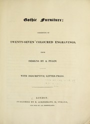 Cover of: Gothic furniture: consisting of twenty-seven coloured engravings