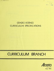 Cover of: Grade 3 science: curriculum specifications