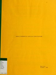 Cover of: Grade 6 mathematics curriculum specifications