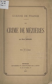 Cover of: Guerre de France