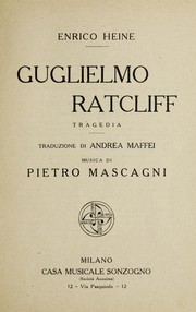 Cover of: Guglielmo Ratcliff: tragedia traduzione di