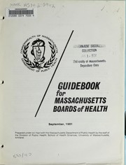 Cover of: Guidebook for Massachusetts boards of health