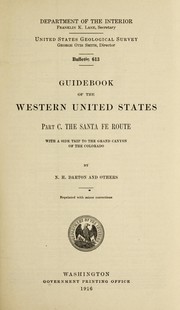 Cover of: Guidebook of the western United States: part C. The Santa Fe route with a side trip to the Grand Canyon of the Colorado
