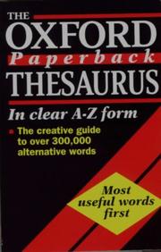 The Oxford paperback thesaurus