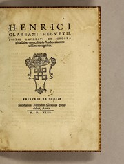 Cover of: Henrici Glareani Heluitii, poetae laureati de geographia liber unus